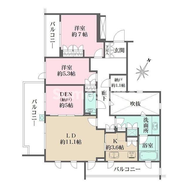 ザ・ハウス住吉本町の物件間取画像