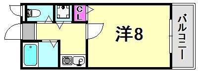 灘駅 徒歩5分 2階の物件間取画像