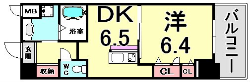 プレジール三ノ宮Ⅱの物件間取画像