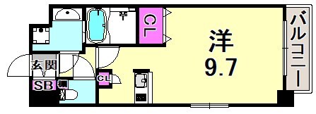 元町駅 徒歩9分 7階の物件間取画像