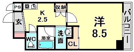 三ノ宮駅 徒歩10分 6階の物件間取画像