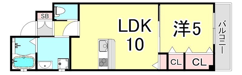 西宮北口駅 徒歩3分 2階の物件間取画像