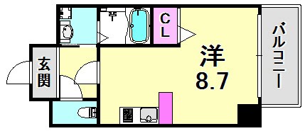 さくら夙川駅 徒歩4分 4階の物件間取画像