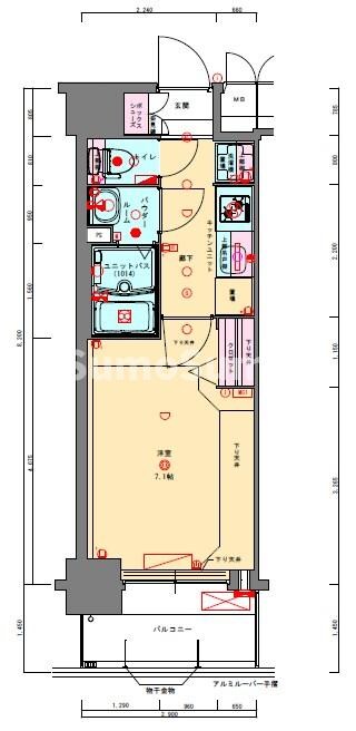 兵庫駅 徒歩7分 7階の物件間取画像