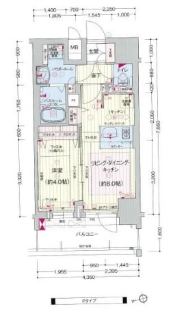 プレサンスジェネ新神戸ステーションフロントの物件間取画像