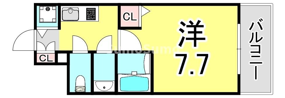 神戸駅 徒歩7分 6階の物件間取画像