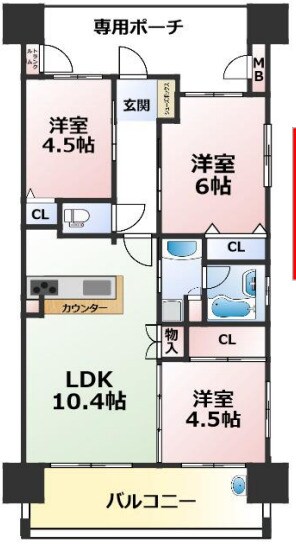 灘駅 徒歩5分 14階の物件間取画像