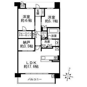 ローレルコート西宮北口レジデンスの物件間取画像