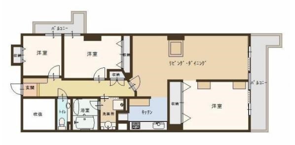 夙川駅 徒歩10分 4階の物件間取画像