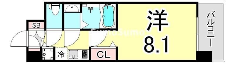 甲子園駅 徒歩5分 4階の物件間取画像