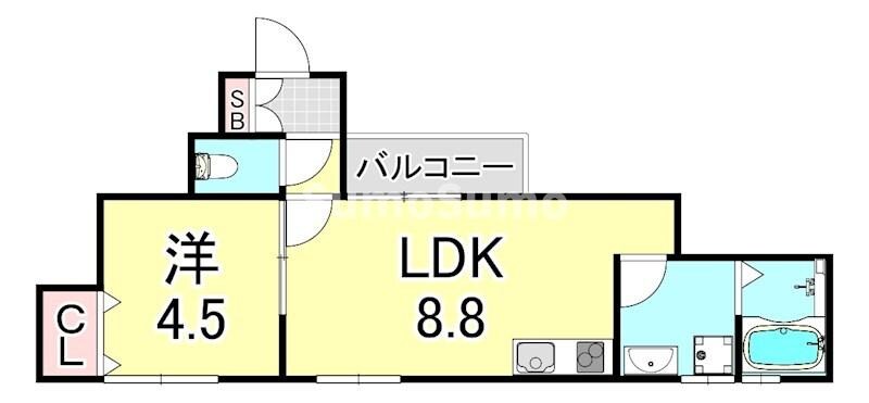 ざ・してぃ須磨Ⅴの物件間取画像