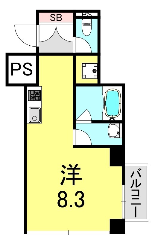 深江駅 徒歩1分 8階の物件間取画像