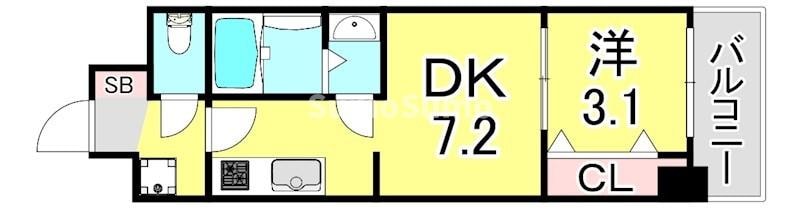 兵庫駅 徒歩6分 7階の物件間取画像