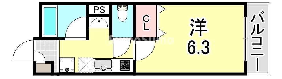 須磨駅 徒歩5分 1階の物件間取画像