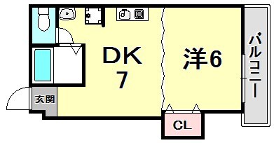 メニーローザ甲東園の物件間取画像