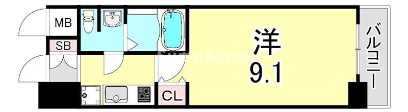 兵庫駅 徒歩3分 5階の物件間取画像