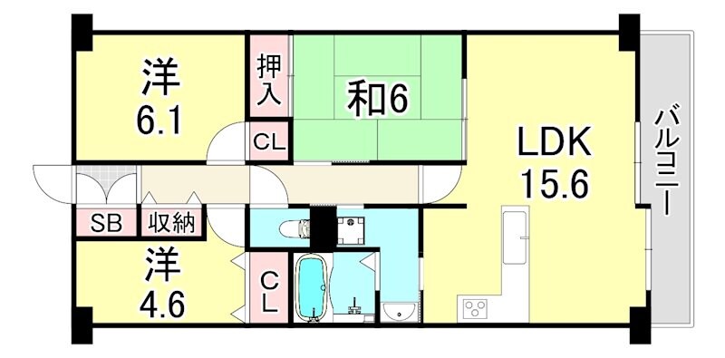 東急ドエル・アルス西宮エスタシアの物件間取画像