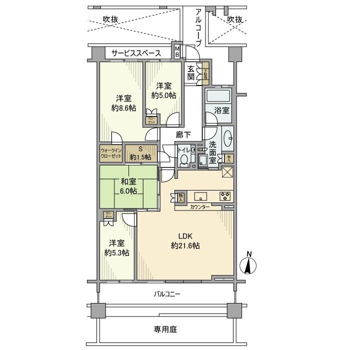 打出駅 徒歩13分 1階の物件間取画像