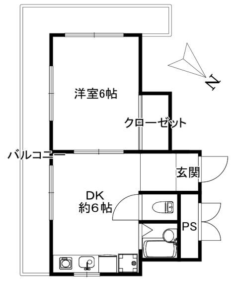 六甲駅 徒歩12分 2階の物件間取画像