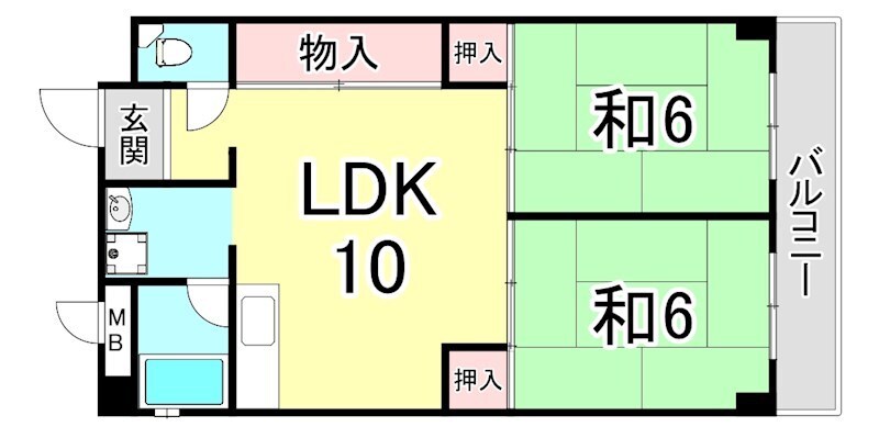 西宮北口駅 徒歩10分 3階の物件間取画像