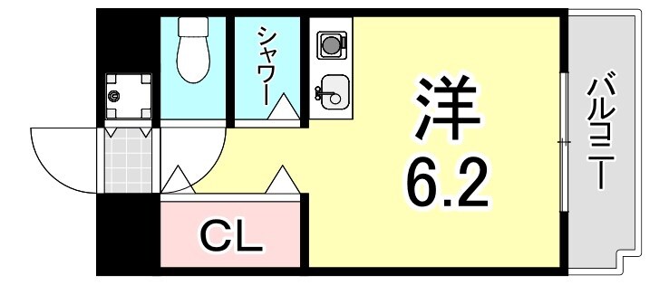 深江駅 徒歩3分 8階の物件間取画像