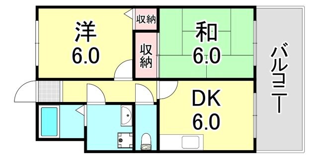 長田駅 徒歩3分 5階の物件間取画像