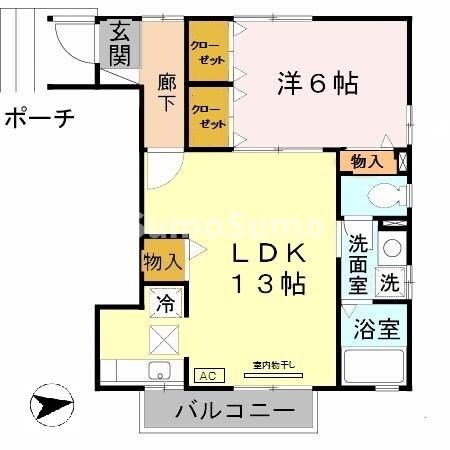 板宿駅 徒歩11分 1階の物件間取画像