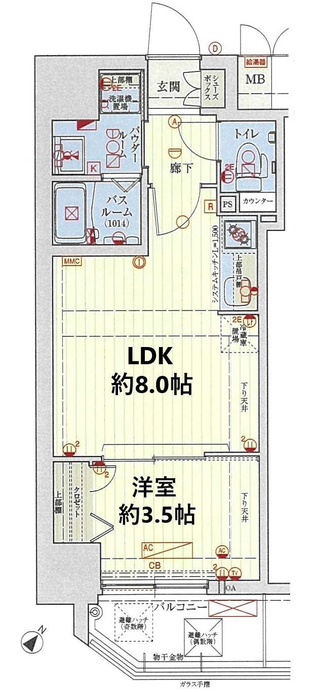 神戸駅 徒歩8分 10階の物件間取画像