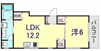 板宿駅 徒歩8分 1階の物件間取画像