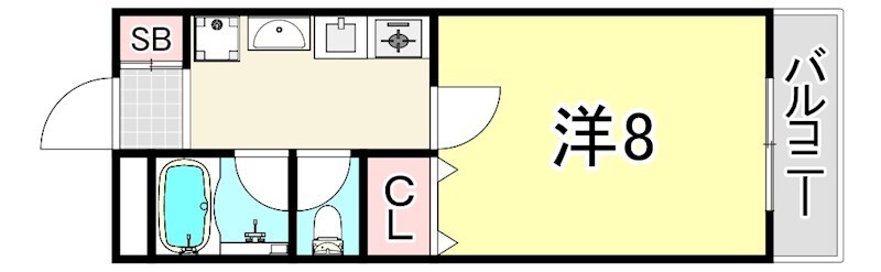 西宮北口駅 徒歩5分 5階の物件間取画像