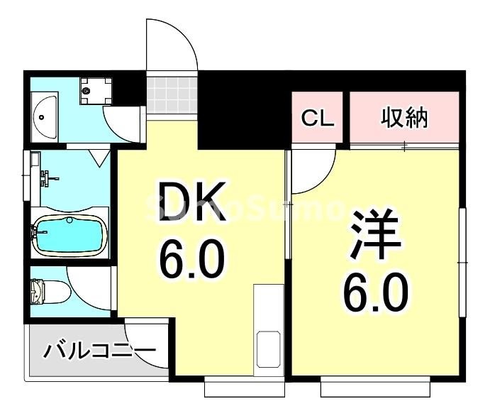 新長田駅 徒歩5分 4階の物件間取画像