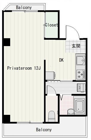 摂津本山駅 徒歩5分 2階の物件間取画像