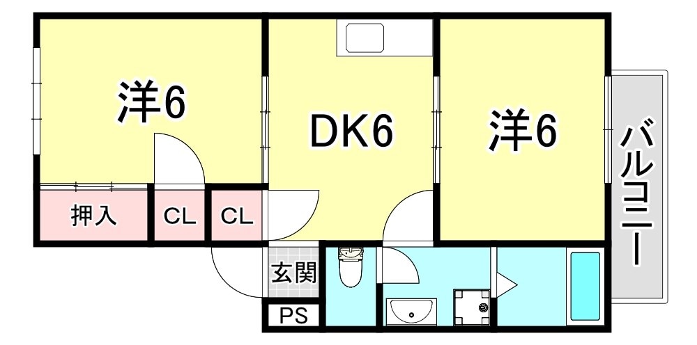 神戸駅 徒歩15分 2階の物件間取画像