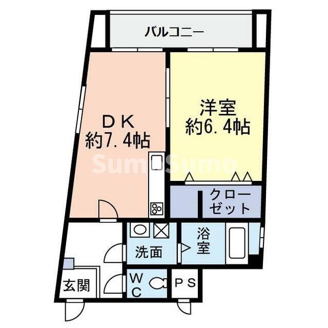 須磨駅 徒歩3分 4階の物件間取画像