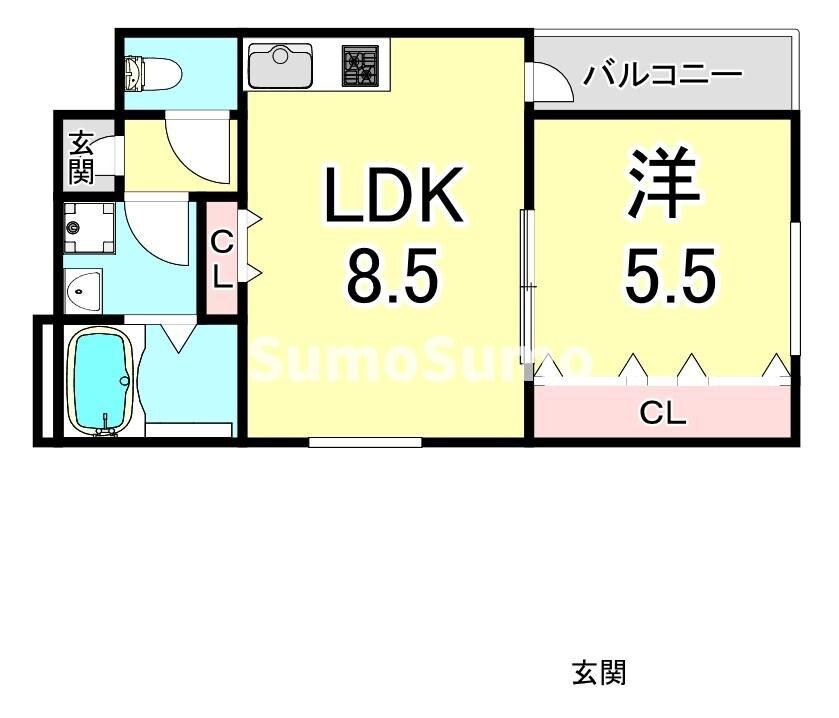 兵庫駅 徒歩6分 3階の物件間取画像