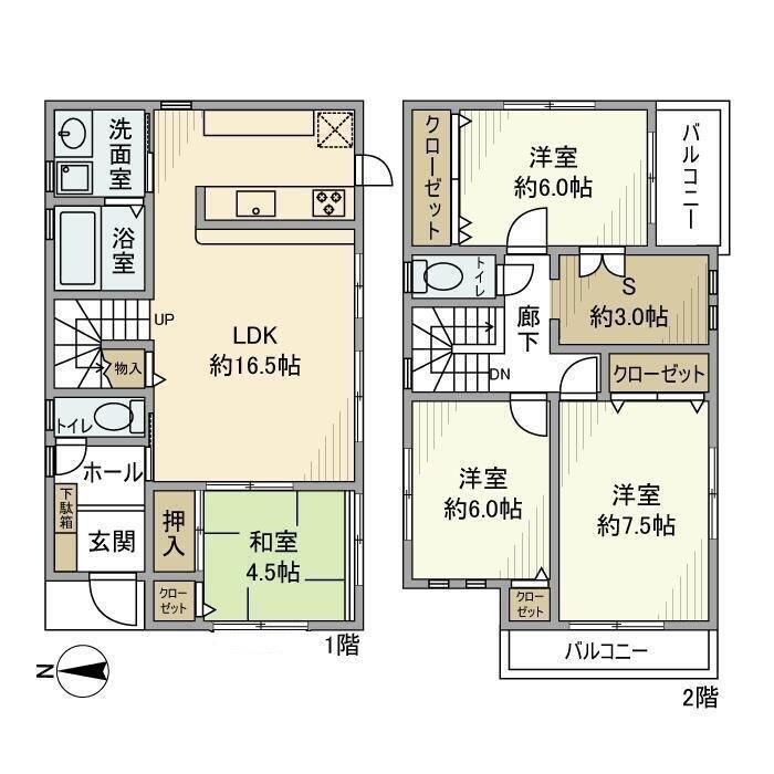 高座町戸建の物件間取画像