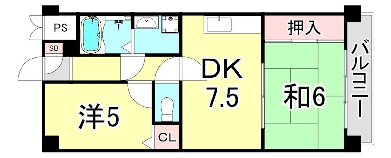 香櫨園駅 徒歩3分 1階の物件間取画像