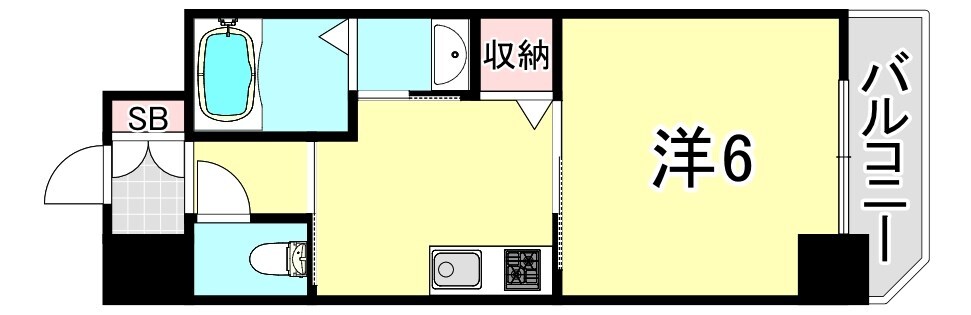 神戸駅 徒歩10分 6階の物件間取画像