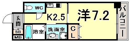 エイペックス神戸みなと元町CoastLineの物件間取画像