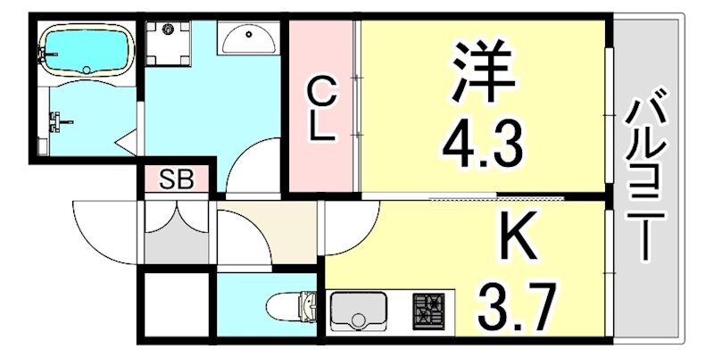 パークステージ夙川の物件間取画像