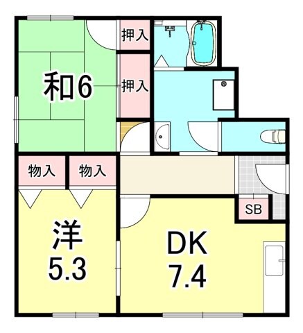 西宮駅 徒歩15分 2階の物件間取画像