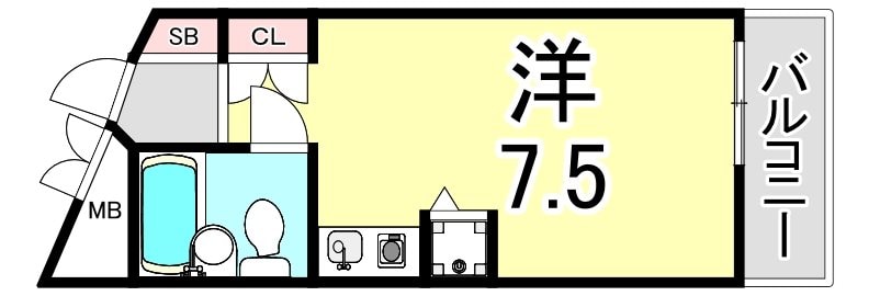 夙川駅 徒歩3分 2階の物件間取画像