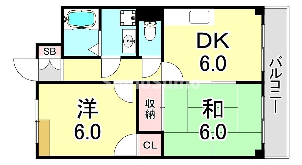 上沢駅 徒歩10分 2階の物件間取画像