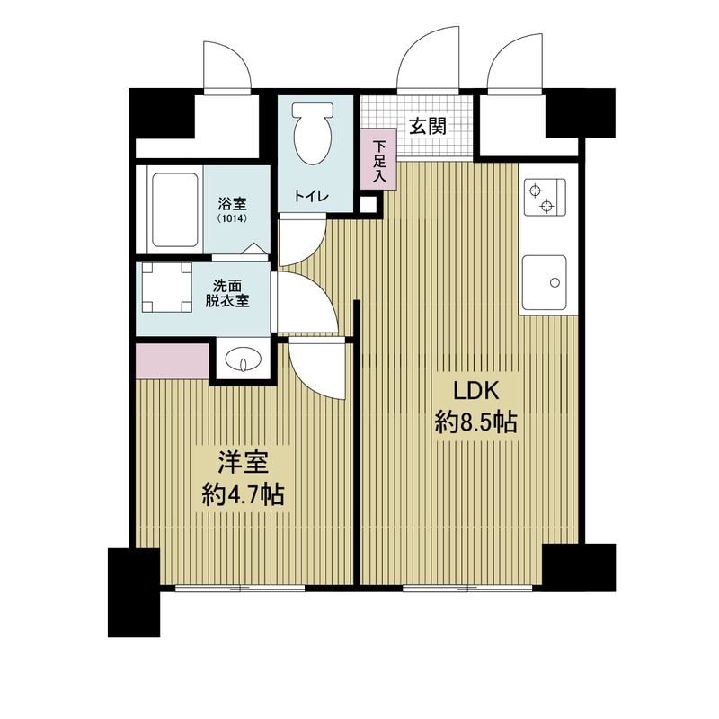 元町駅 徒歩10分 4階の物件間取画像