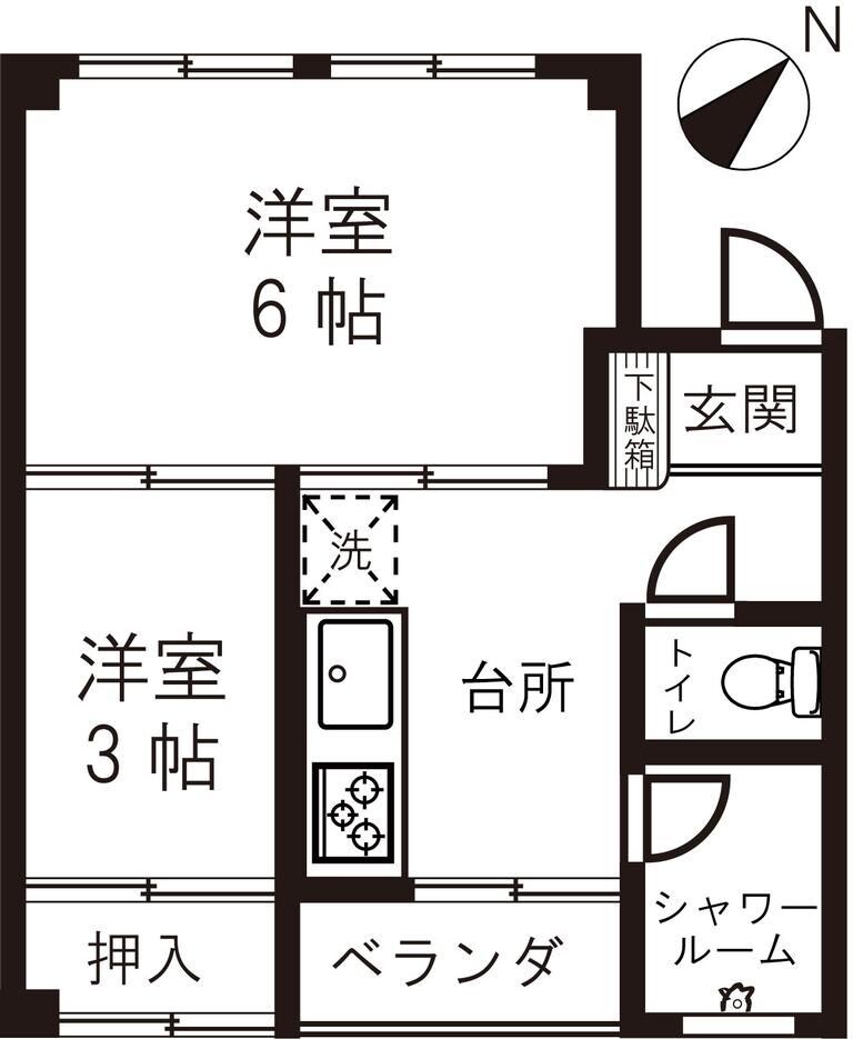 マンション平和の物件間取画像