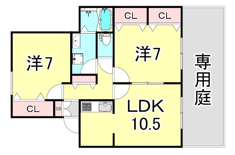 甲子園駅 徒歩10分 1階の物件間取画像