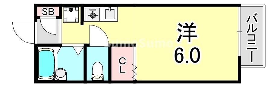 新長田駅 徒歩24分 1階の物件間取画像