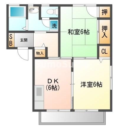 板宿駅 徒歩10分 2階の物件間取画像