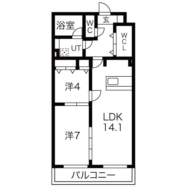 住吉駅 徒歩7分 4階の物件間取画像