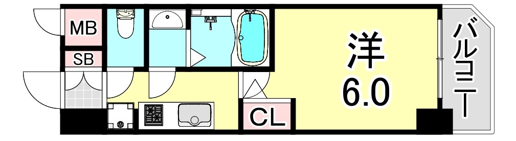 高速神戸駅 徒歩2分 15階の物件間取画像